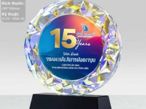 Kỷ niệm chương pha lê xuất sắc hologram đa sắc