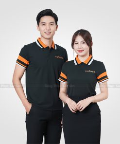 Áo Đồng Phục Doanh Nghiệp - Đen Cổ Cam