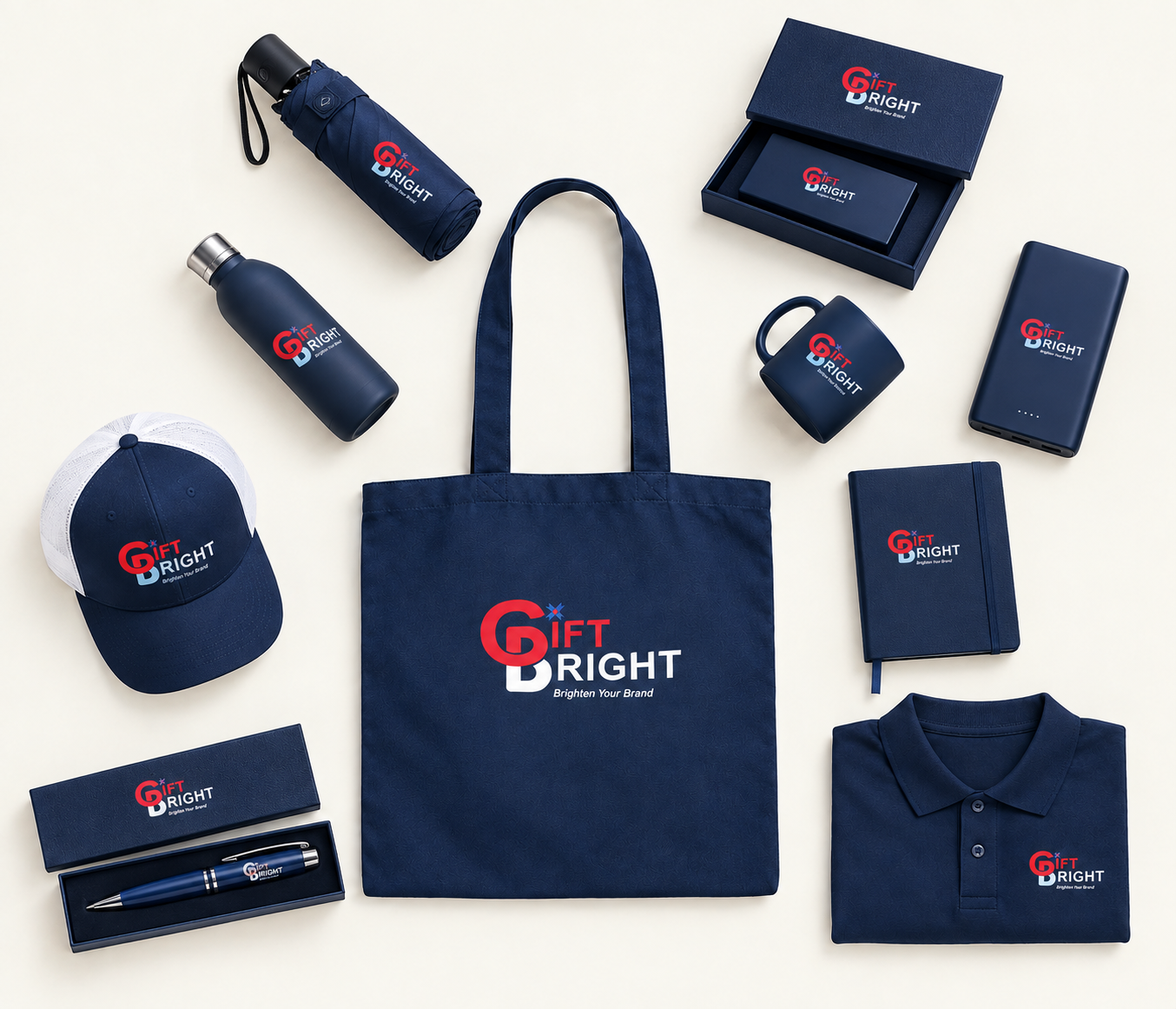 Bộ sản phẩm quà tặng in logo Gift Bright